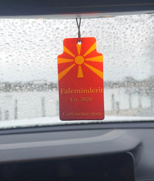 North Macedonia Flag Car Air Freshener CarEssence