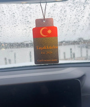 Azerbaijan Flag Car Air Freshener CarEssence