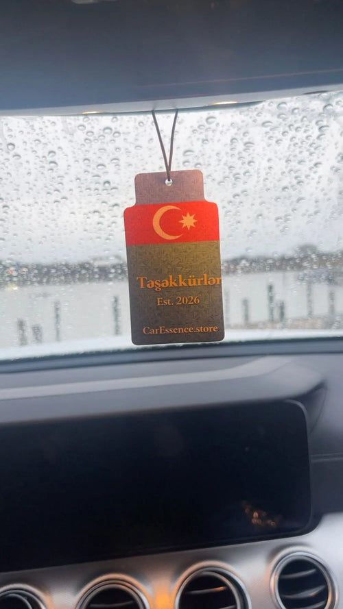 Azerbaijan Flag Car Air Freshener CarEssence