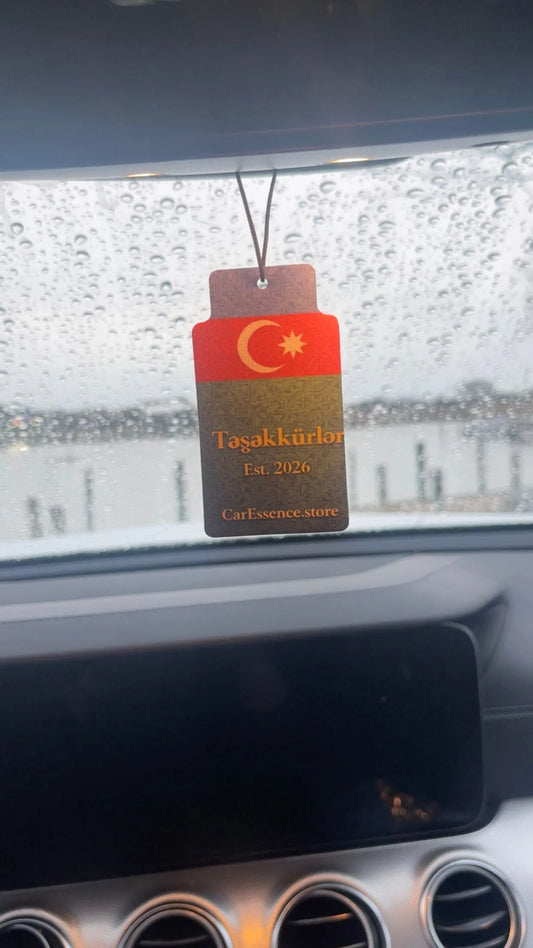 Azerbaijan Flag Car Air Freshener CarEssence