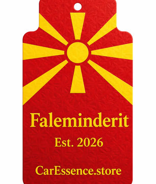 North Macedonia Flag Car Air Freshener CarEssence