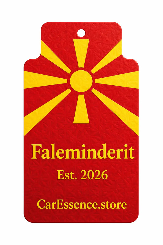 North Macedonia Flag Car Air Freshener CarEssence