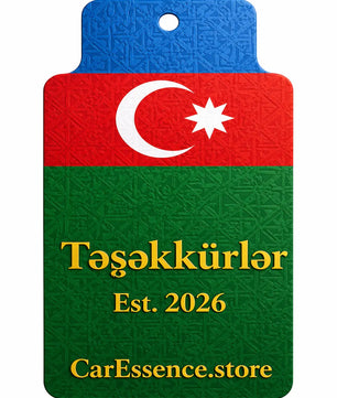 Azerbaijan Flag Car Air Freshener CarEssence