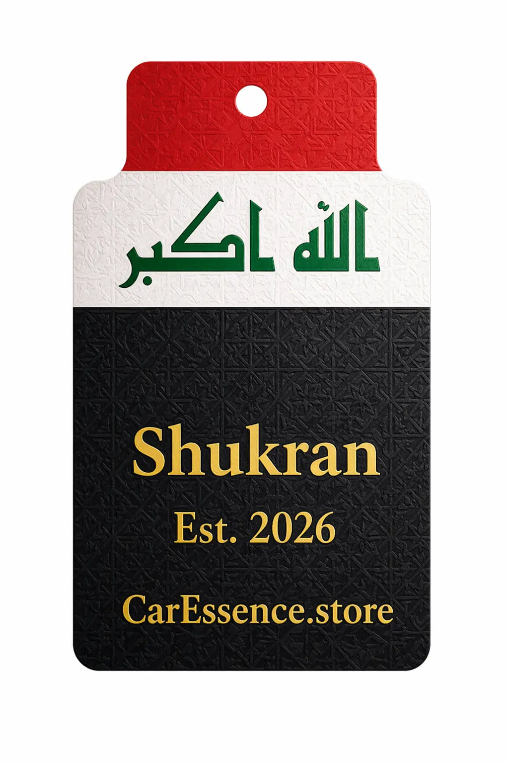 Iraq Flag Car Air Freshener CarEssence