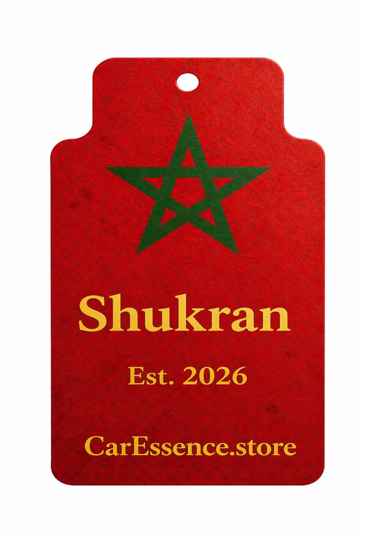Morocco Flag Car Air Freshener CarEssence